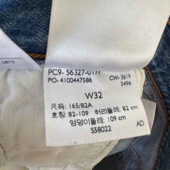 Levi's 501 Cut Off Women Shorts Blue 32 Button Fly High Rise Casual Summer Basic - Picture 9 of 10